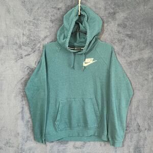 Nike Sportswear Fleece Teal Green Womans Pullover hoodie Size‎ Medium